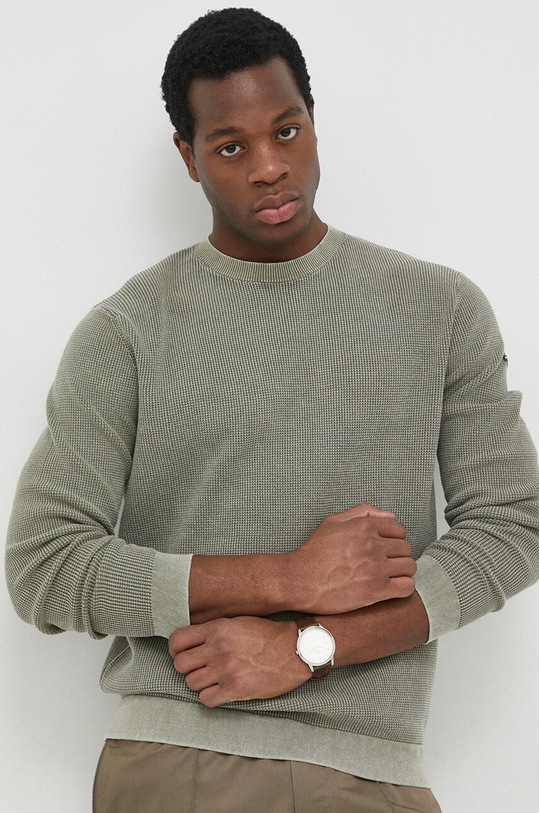 Хлопковый свитер Pepe Jeans Daniel зелёный PM702297.674