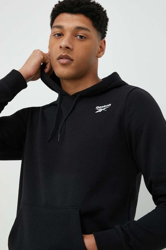 Mikina Reebok IDENTITY s kapucňou čierna HA9273