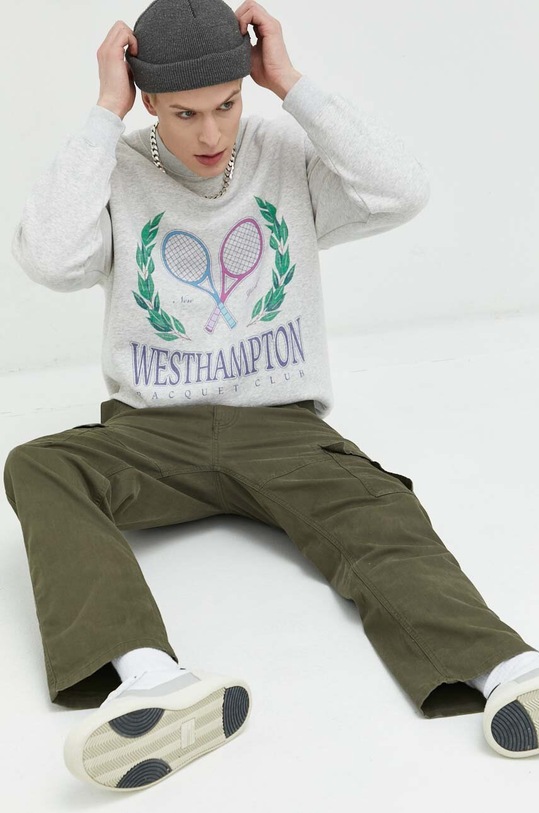 Mikina Abercrombie & Fitch KI122.2036.122 sivá SS23