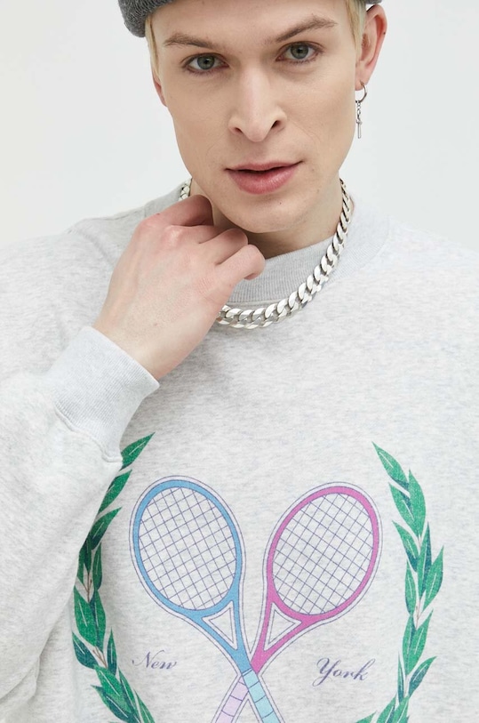 Mikina Abercrombie & Fitch sivá KI122.2036.122