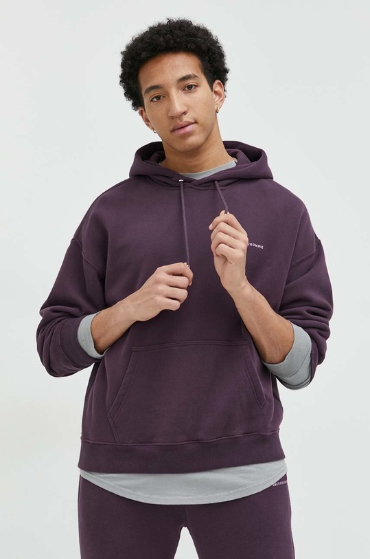 Mikina Abercrombie & Fitch s kapucí fialová KI122.3500.600