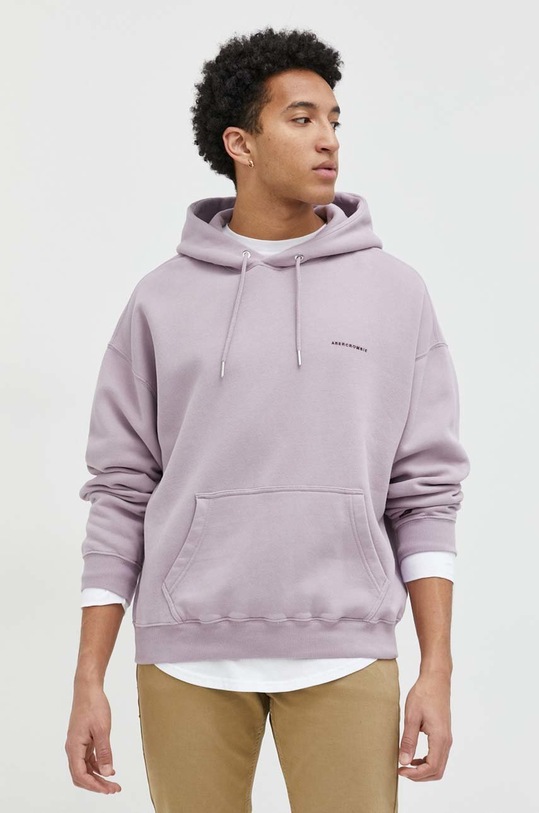 Суичър Abercrombie & Fitch с качулка розов KI122.3500.630