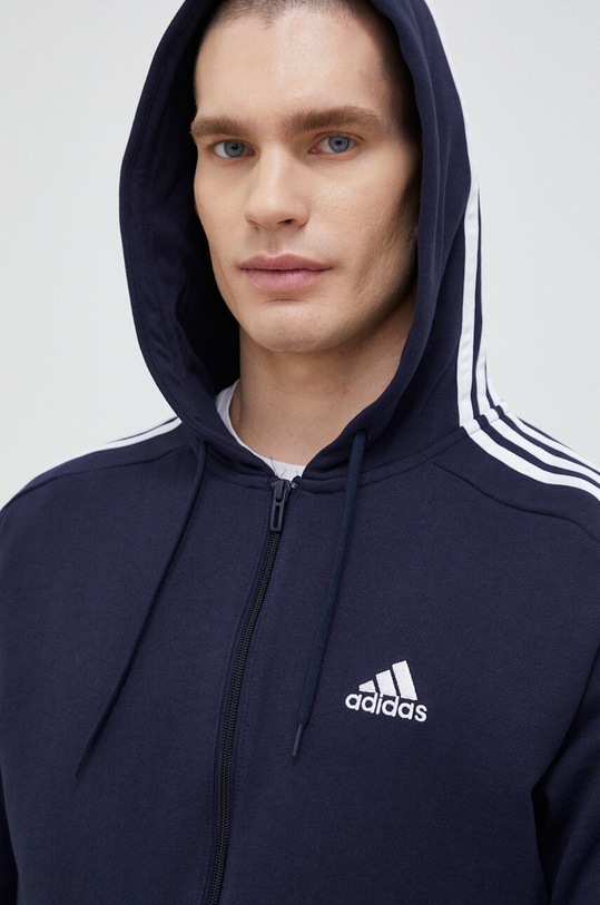 adidas bluza bawełniana Essentials granatowy IC0434