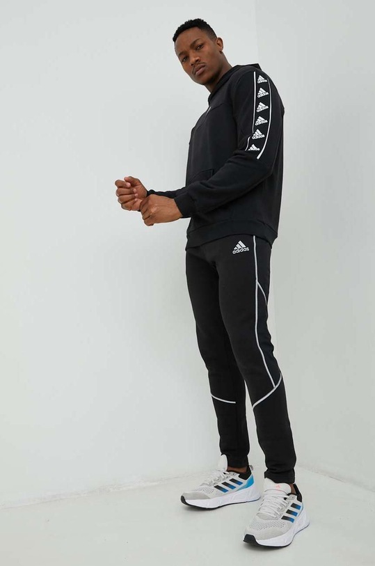 adidas bluza bawełniana IC6788 czarny SS23