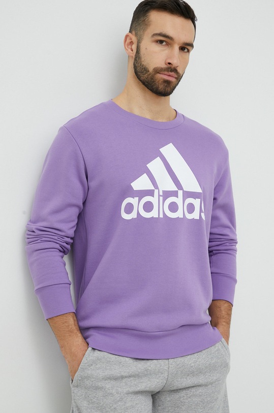 adidas bluza bawełniana fioletowy IC9327