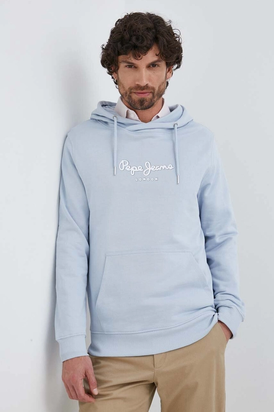 Odzież Pepe Jeans bluza bawełniana Edward Hoodie PM582381.504 niebieski