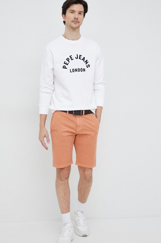 Bavlněná mikina Pepe Jeans PM582364.800 bílá SS23