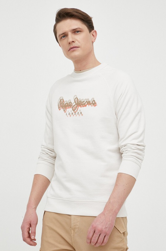 Pepe Jeans bluza bawełniana Agamunt beżowy PM582353.803