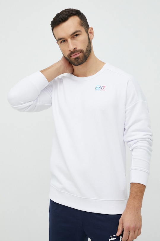 EA7 Emporio Armani bluza z elastanem biały 3RPM18.PJLSZ