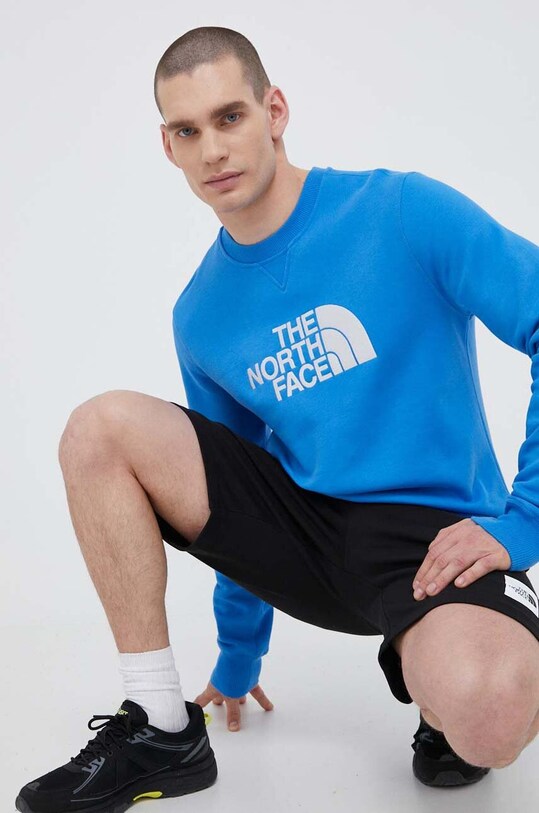 Памучен суичър The North Face памук син NF0A4SVRLV61