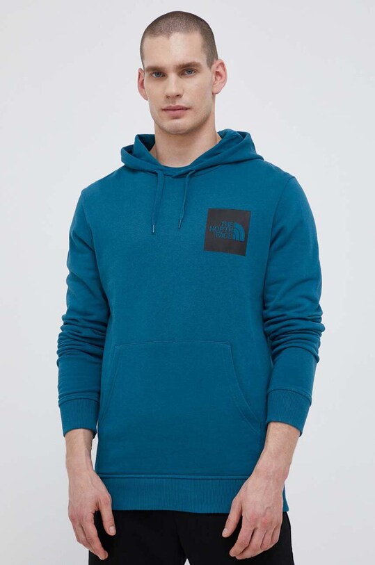 Памучен суичър The North Face памук тюркоазен NF0A5ICXEFS1