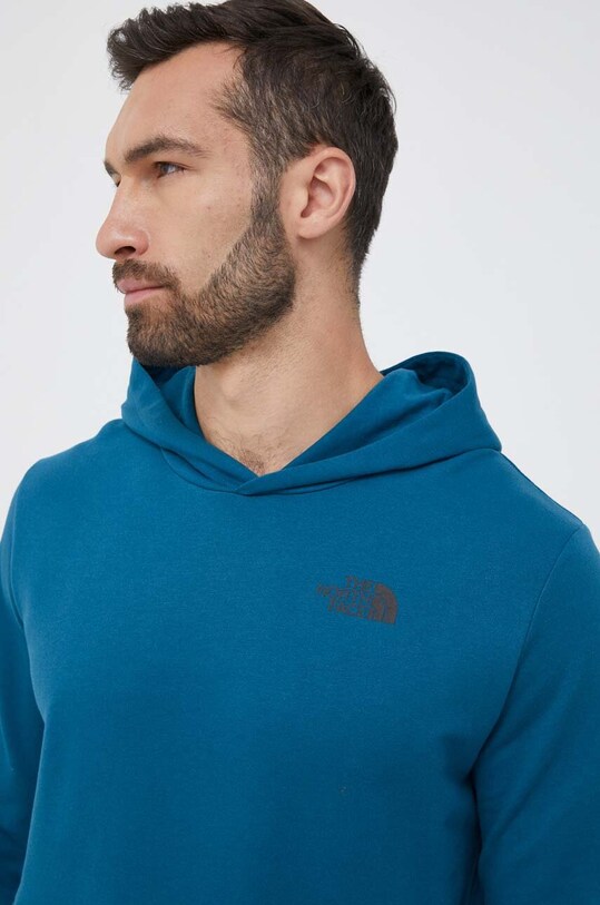 The North Face bluza bawełniana NF0A83FOEFS1 turkusowy