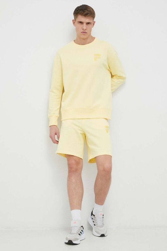 Fila bluza bawełniana FAM0332 żółty SS23