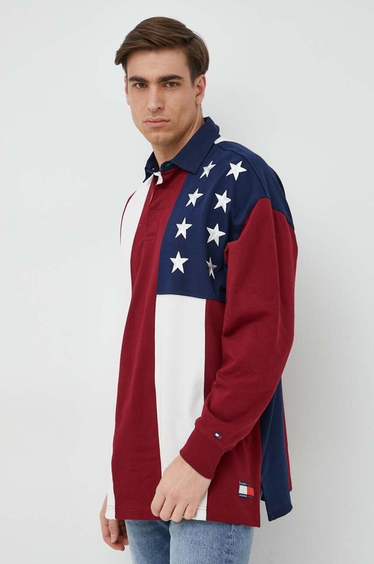 Pamučna dukserica Tommy Hilfiger MW0MW31341.PPYX bordo SS23