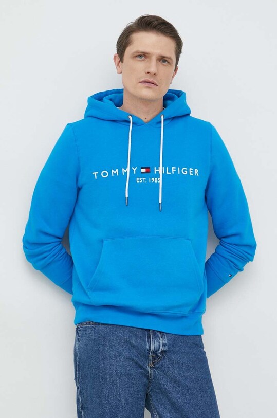 Tommy Hilfiger bluza imprimeu albastru MW0MW11599.PPYX