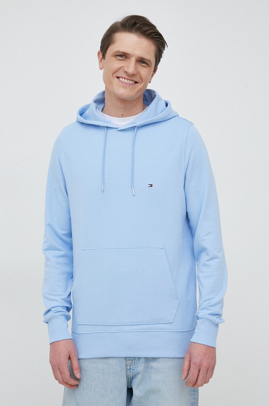 Tommy Hilfiger bluza z kapturem niebieski MW0MW24352.PPYX