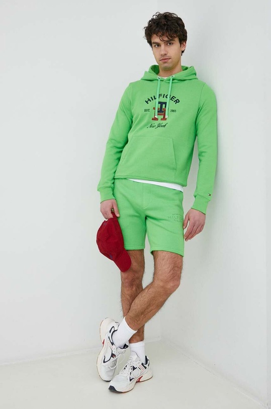 Bavlnená mikina Tommy Hilfiger MW0MW30017.PPYX zelená SS23
