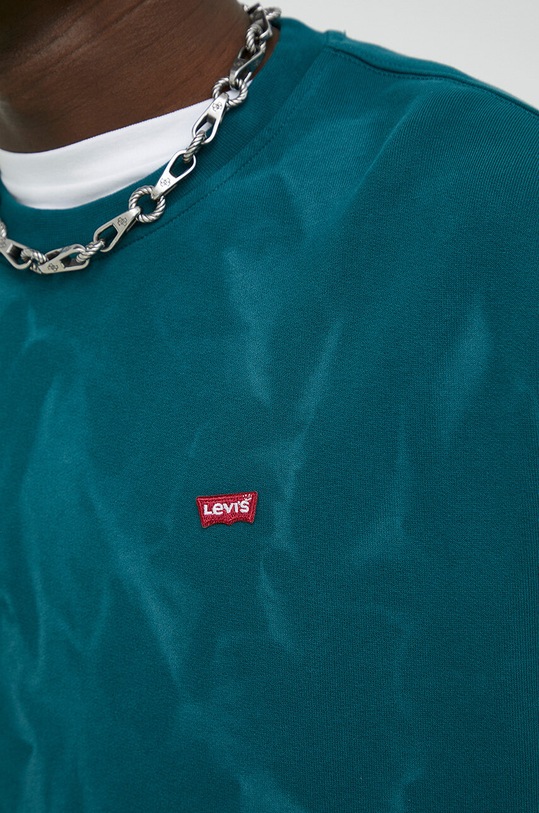 Βαμβακερή μπλούζα Levi's 35909.0025 τιρκουάζ