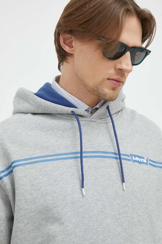 Levi's bluza bawełniana nadruk szary 38479.0182