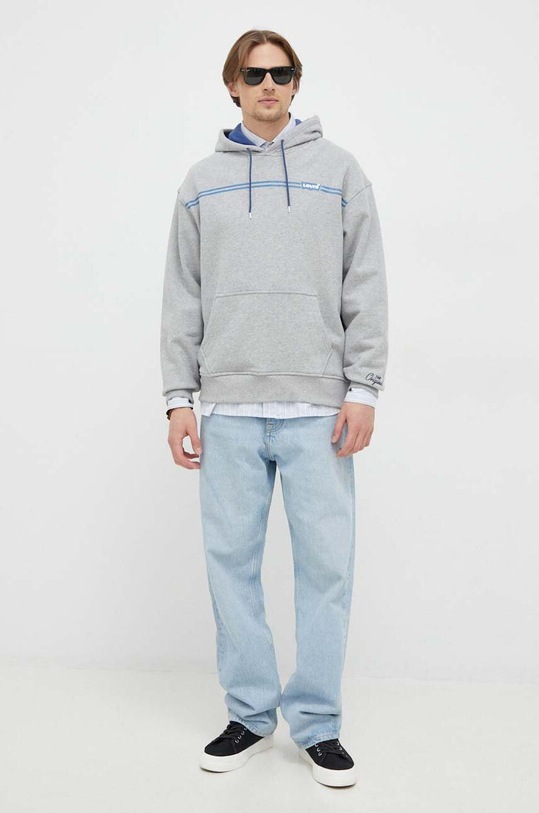 Levi's bluza bawełniana 38479.0182 szary SS23