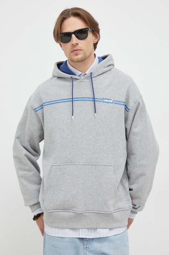 Levi's bluza bawełniana szary 38479.0182