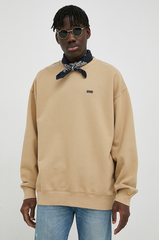 Βαμβακερή μπλούζα Levi's x Gold Tab βαμβάκι μπεζ A3770.0012