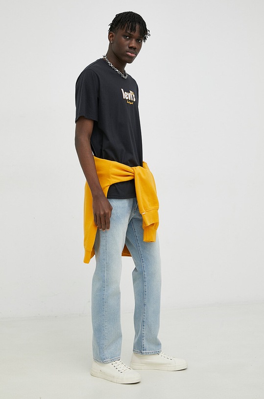 Ρούχα Βαμβακερή μπλούζα Levi's x Gold Tab A3770.0016 πορτοκαλί