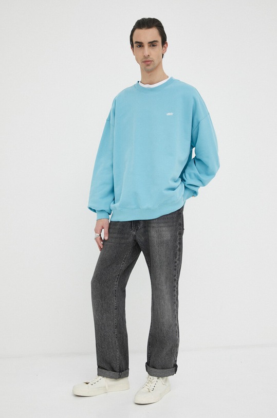 Levi's bluza bawełniana Gold Tab™ A3770.0014 niebieski SS23