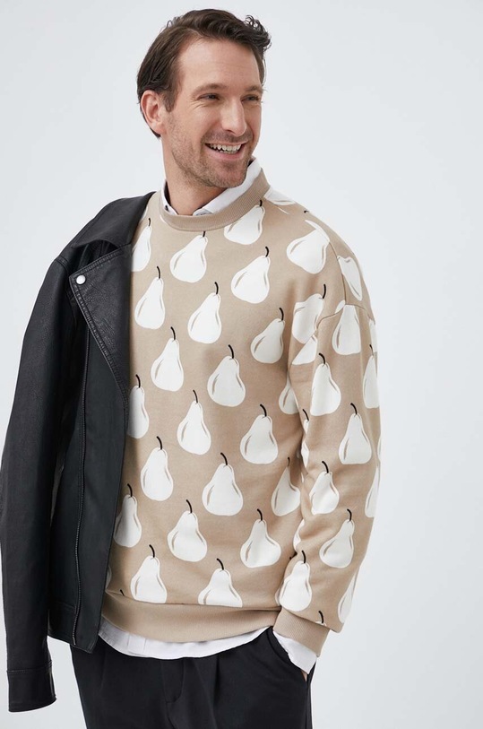 United Colors of Benetton bluza bawełniana beżowy 3NJAU1054.74Z