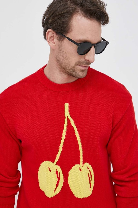 United Colors of Benetton sweter bawełniany czerwony 1594K1041.911