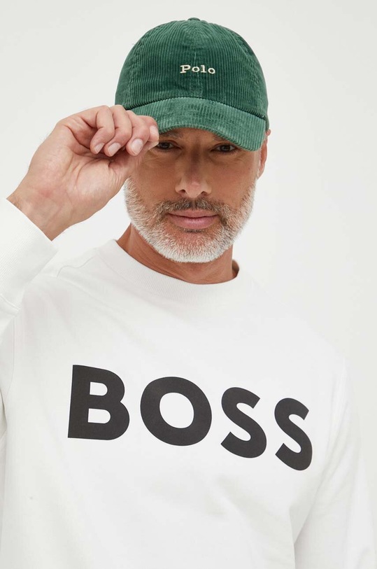 BOSS Orange bluza bawełniana 50487133 beżowy