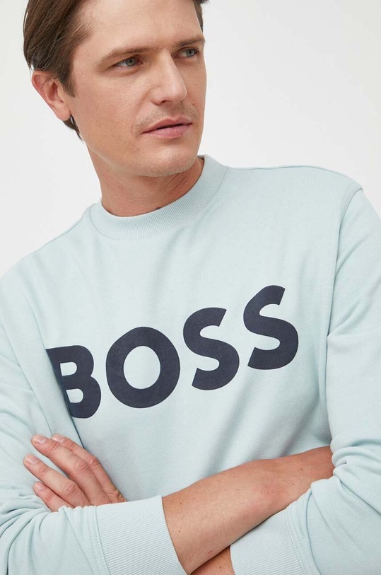 BOSS pamut melegítőfelső BOSS ORANGE 50487133 zöld
