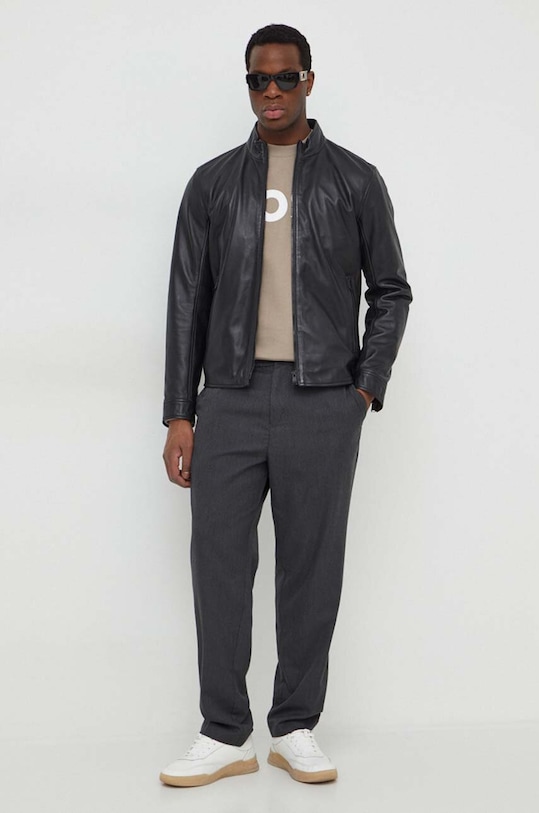 BOSS bluza bawełniana BOSS ORANGE 50487133 brązowy AW23