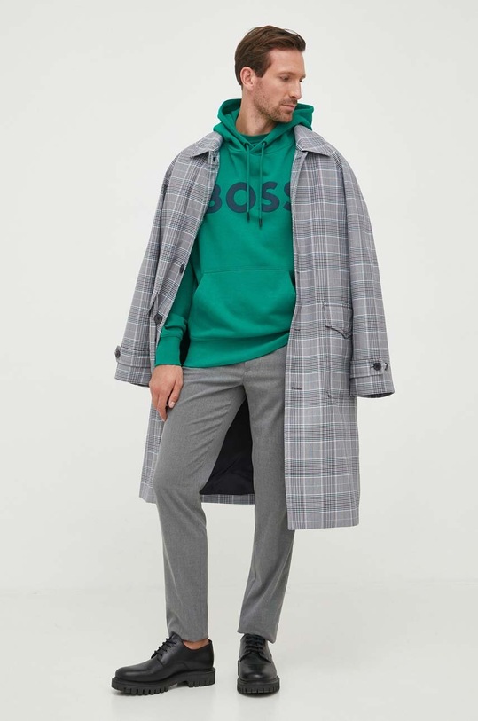 BOSS bluza bawełniana BOSS ORANGE 50487134 zielony AW23