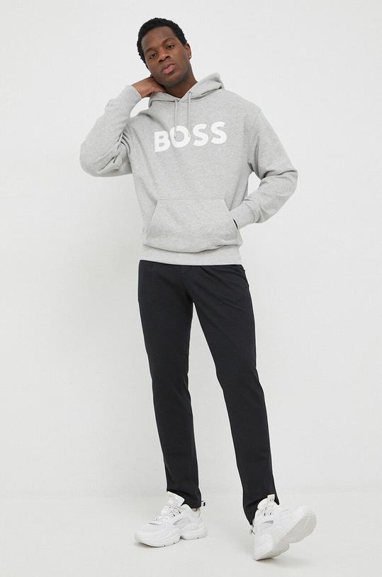 BOSS bluza bawełniana BOSS ORANGE 50487134 szary AW23