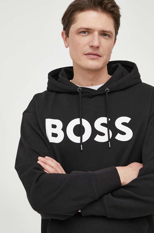 BOSS hanorac de bumbac ORANGE negru 50487134