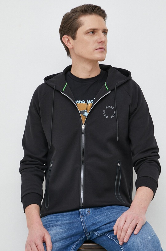 BOSS bluza BOSS GREEN z kapturem czarny 50487949