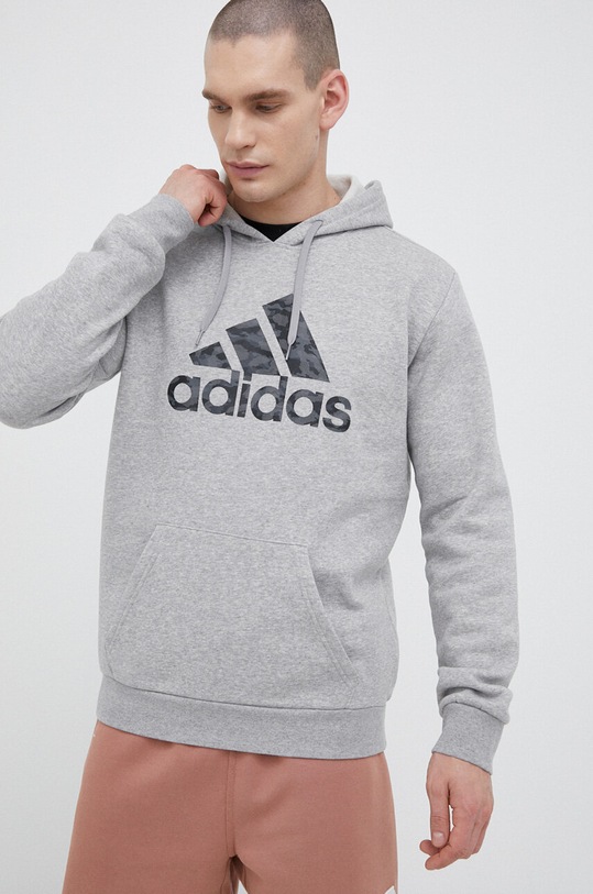 adidas bluza z kapturem szary HA7210