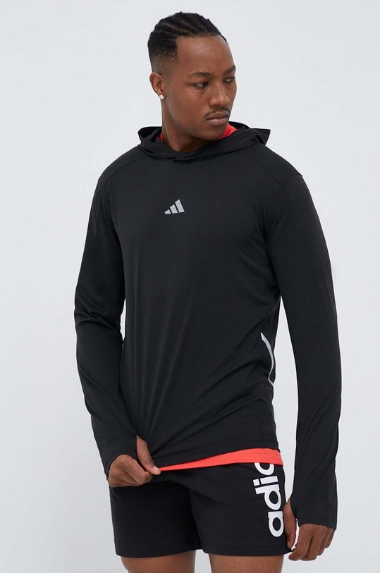 Joggingová mikina adidas Performance X-City s kapucí černá HR3286