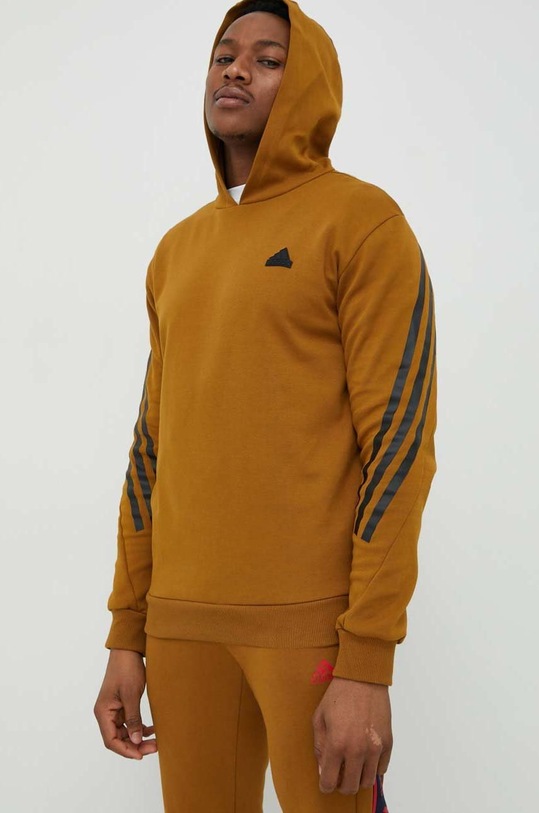adidas bluza z kapturem brązowy IC6722