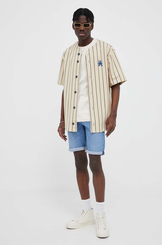 Bavlnená košeľa G-Star D23169.D136 béžová AW23