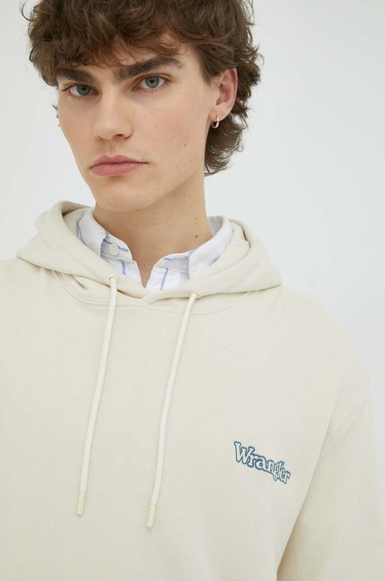 Bavlnená mikina Wrangler béžová W674I3C23