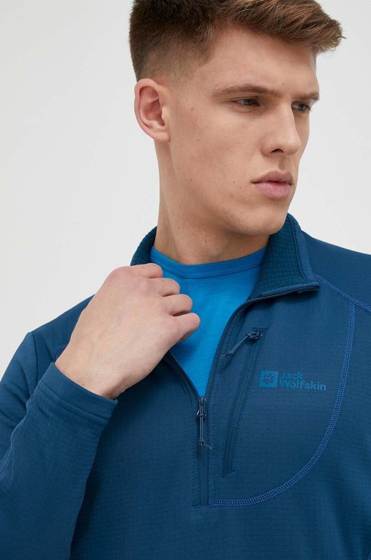Jack Wolfskin bluza sportowa Kolbenberg Hz z elastanem niebieski 1710531