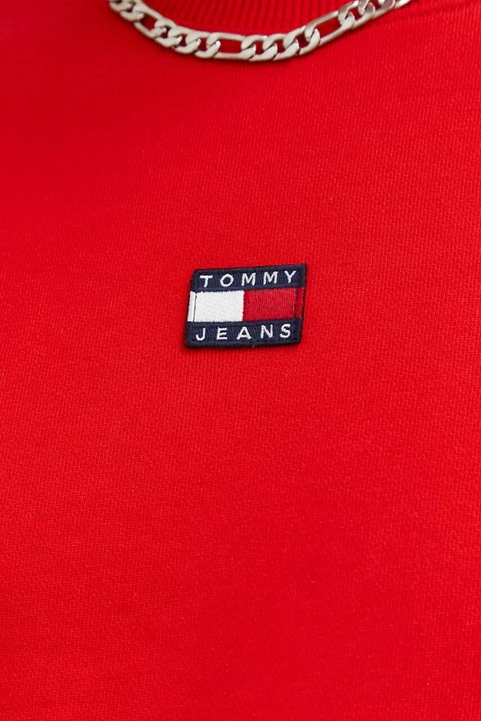 Pamučna dukserica Tommy Jeans DM0DM16370.PPYX crvena