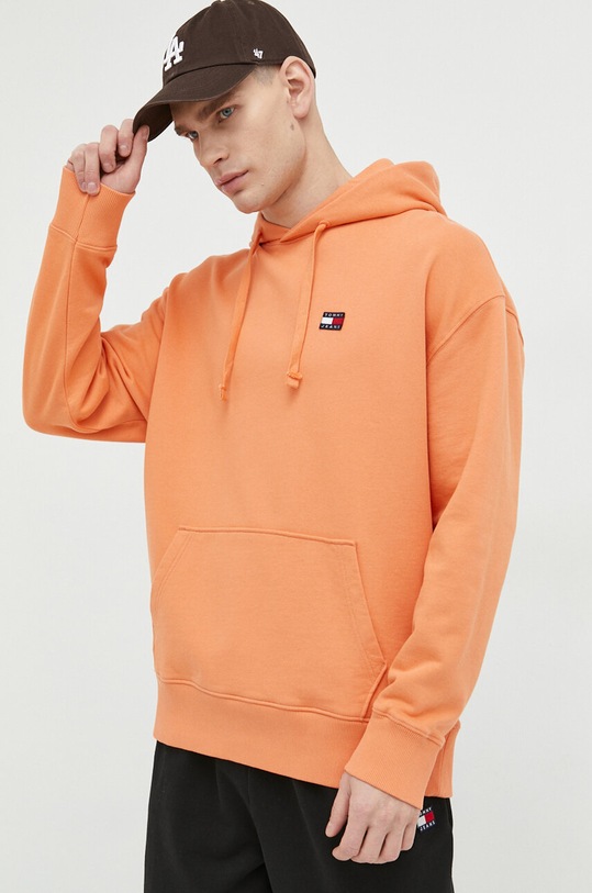 Bavlnená mikina Tommy Jeans bavlna oranžová DM0DM16369.PPYX