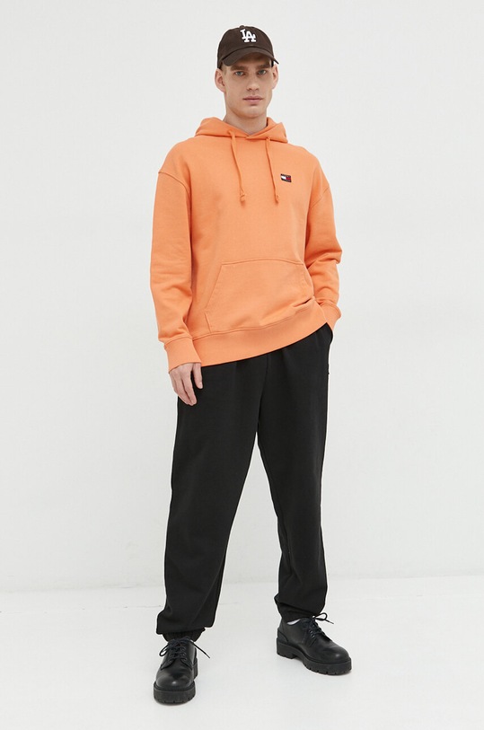 Bavlnená mikina Tommy Jeans DM0DM16369.PPYX oranžová SS23