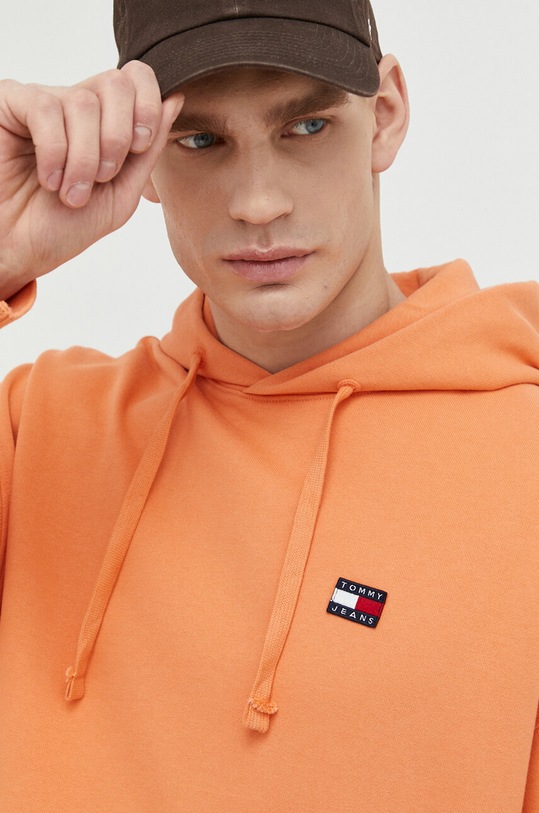 Bavlnená mikina Tommy Jeans oranžová DM0DM16369.PPYX