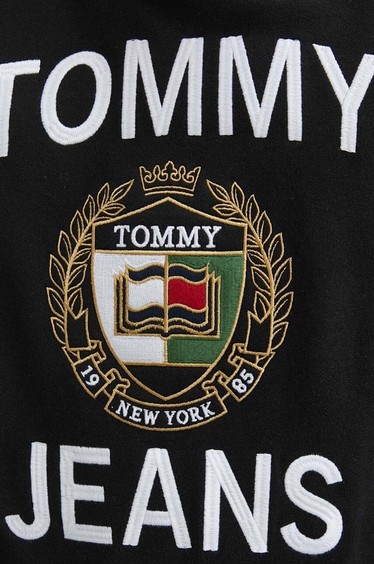 Tommy Jeans pamut melegítőfelső fekete DM0DM16376.PPYX