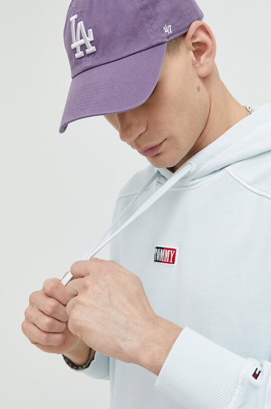 Бавовняна кофта Tommy Jeans блакитний DM0DM16381.PPYX