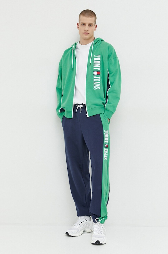 Mikina Tommy Jeans DM0DM16374.PPYX zelená SS23